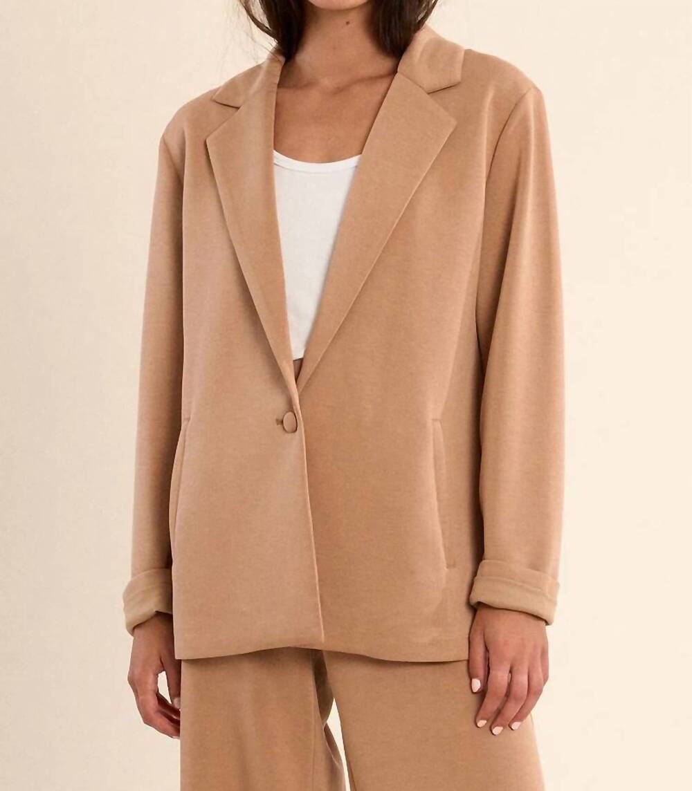 NEW MOLLY BRACKEN gabrielle blazer in camel